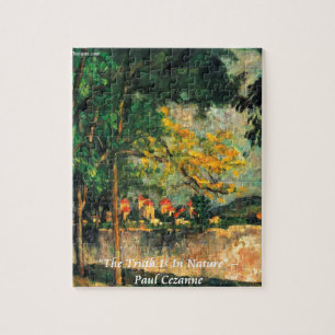 Quebra-cabeça Paul Cezanne Pintura da Natureza & Citação