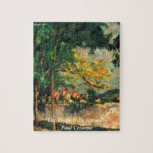 Quebra-cabeça Paul Cezanne Pintura da Natureza & Citação (Vertical)