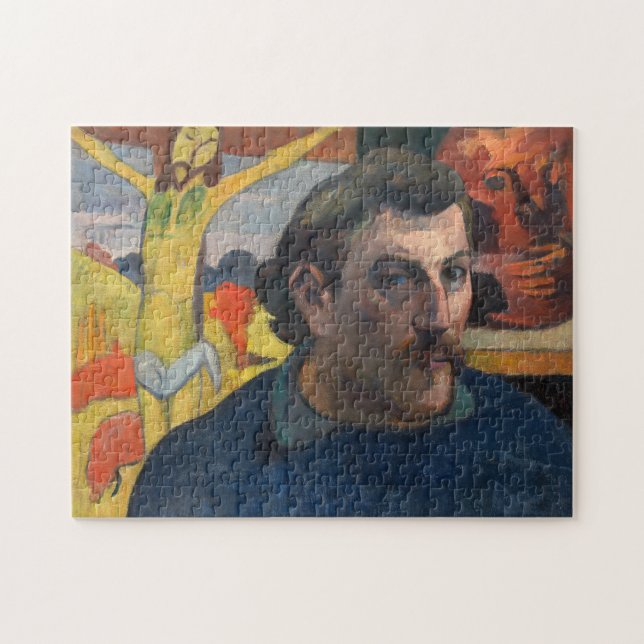 Quebra-cabeça Paul Gauguin - Autorretrato com Cristo Amarelo (Horizontal)