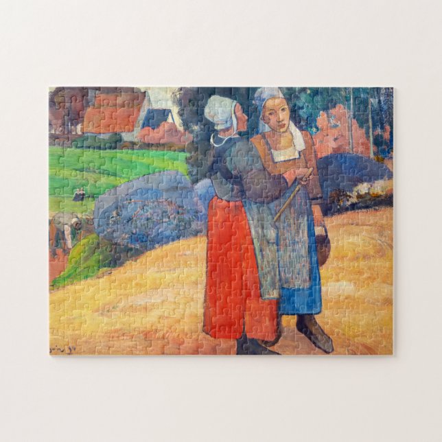 Quebra-cabeça Paul Gauguin - Camponesas Bretãs (Horizontal)