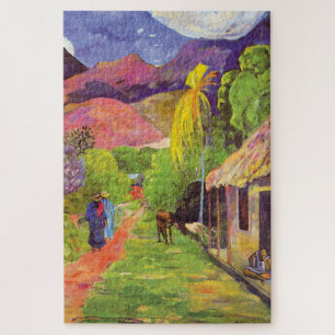 Quebra-cabeça Paul Gauguin Road no Taiti Vintage Fine Art