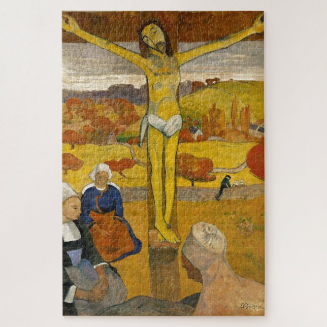 Quebra-cabeça Paul Gauguin Yellow Cristo Painting (Vertical)