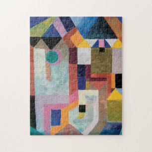 Quebra-cabeça Paul Klee, Arquitetura Colorida (1917) - Colorida
