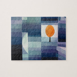 Quebra-cabeça Paul Klee Harbinger do outono. Vintage Blue art