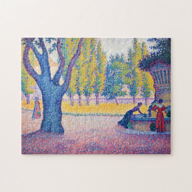Quebra-cabeça Paul Signac - Fountain des Lices, Santo-Tropez (Horizontal)