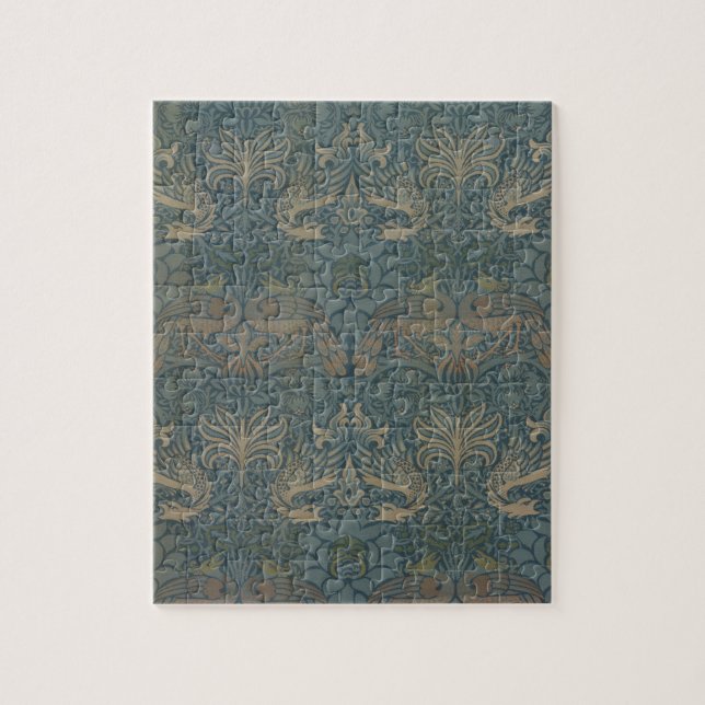 Quebra-cabeça Pavão e Dragão por William Morris (Vertical)