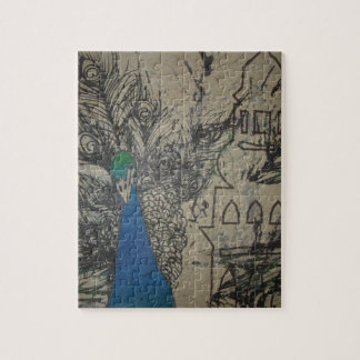 Quebra-cabeça Pavão em India