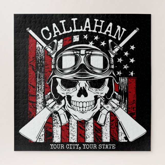 Quebra-cabeça Pavilhão de guns duplos de soldador do NOME person (Vertical)