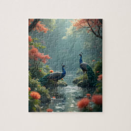 Quebra-cabeça pavões no paraíso