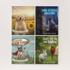 Quebra-cabeça Paws & Positivity: Your Daily Dose of Inspiration