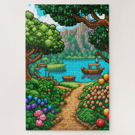 Quebra-cabeça Paysage pour l'aventure en pixel art