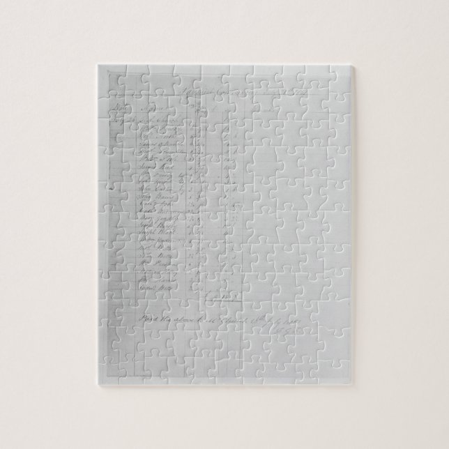 Quebra-cabeça Paysheet, 1851 (caneta & tinta no papel) (foto de (Vertical)