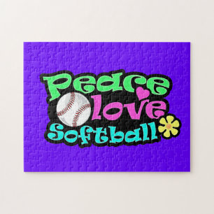 Quebra-cabeça Paz, amor, softball