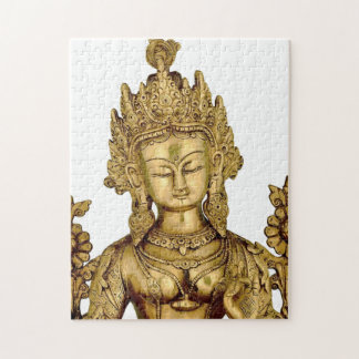 Quebra-cabeça Paz budista da arte de Tibet da ioga da deusa de