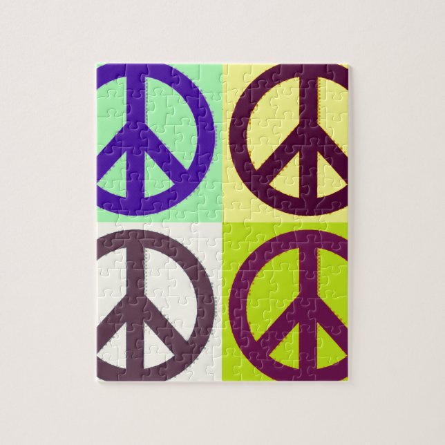Quebra-cabeça Peace Sign Pop Art (Vertical)