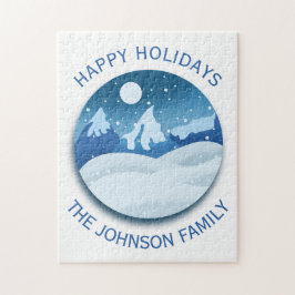 Quebra-cabeça Peaceful Frosted Landscape Custom