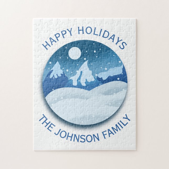 Quebra-cabeça Peaceful Frosted Landscape Custom (Vertical)