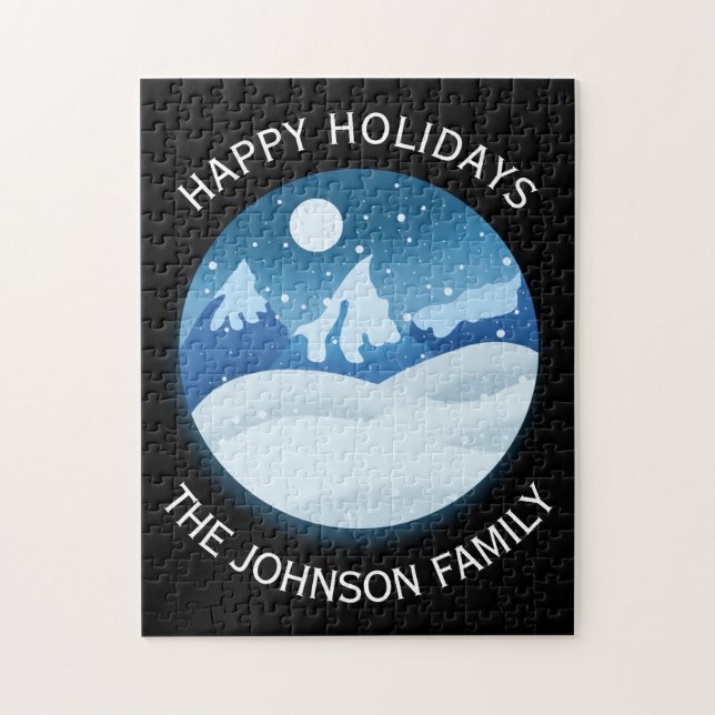 Quebra-cabeça Peaceful Frosted Landscape Custom (Vertical)