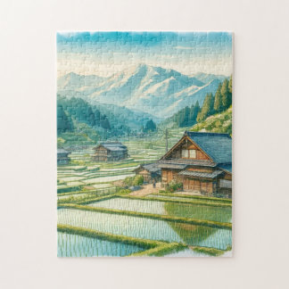 Quebra-cabeça Peaceful Japanese Village – Rice Field Puzzle