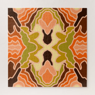 Quebra-cabeça Peach Fuzz Boho Chique Geométrico