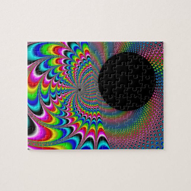 Quebra-cabeça Peackock um Delic - arte do Fractal (Horizontal)