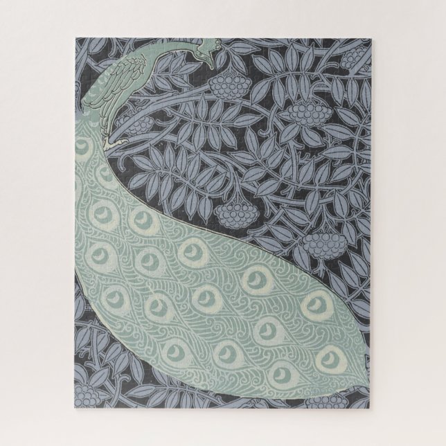 Quebra-cabeça Peacock Art Nouveau Bird Classic (Vertical)