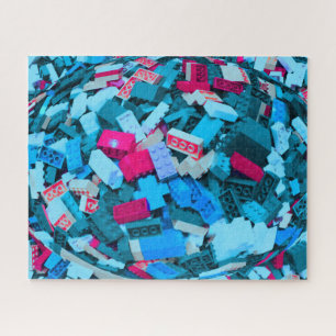 Quebra-cabeça Peças de Bloco de Construção Coloridas de abstrato
