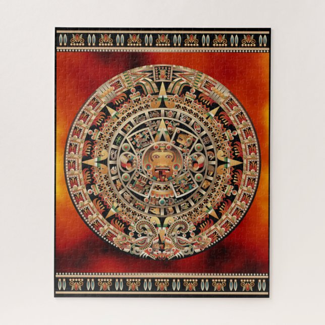 Quebra-cabeça Pedra de Sun de Tenochtitlan (Vertical)