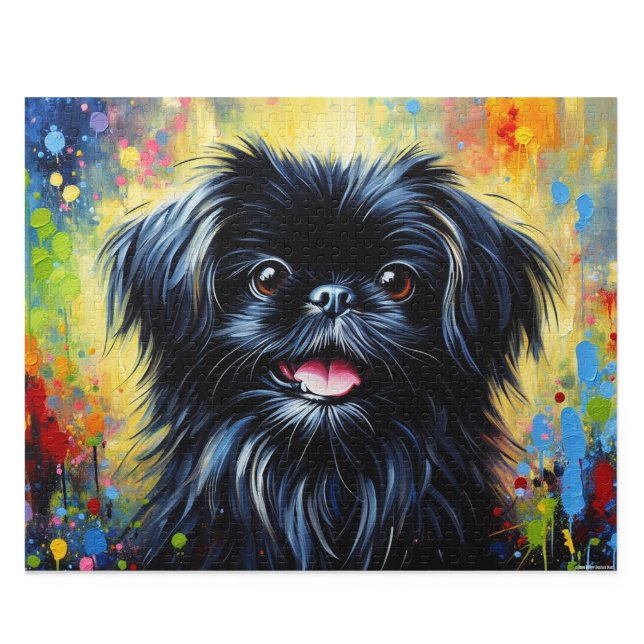 Quebra-cabeça Peekapoo: Arte em Acrílico do Peke-A-Poo Preto (Black Peekapoo Acrylic Art Print)