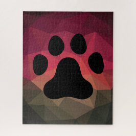 Quebra-cabeça Pegada animal, pata de gato/cão