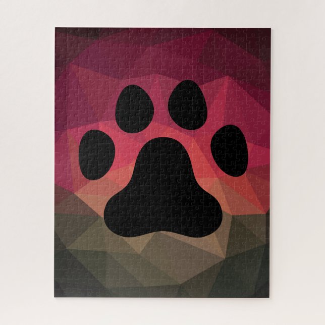 Quebra-cabeça Pegada animal, pata de gato/cão (Vertical)