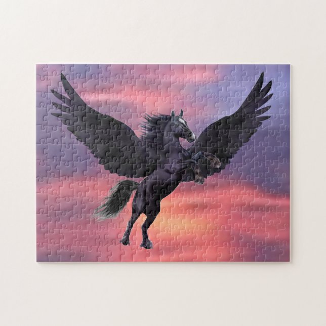 QUEBRA-CABEÇA PEGASUS DO PÔR DO SOL MÍSTICO (Horizontal)