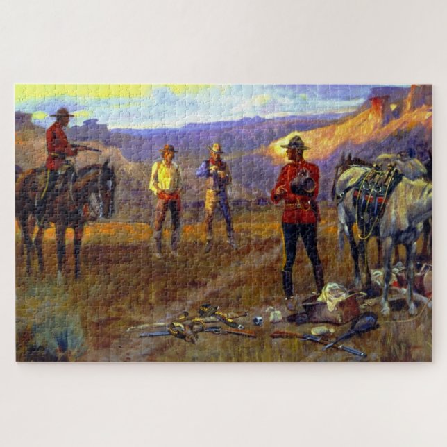 Quebra-cabeça “Pego Com os Produtos” por Charles M Russell (Horizontal)