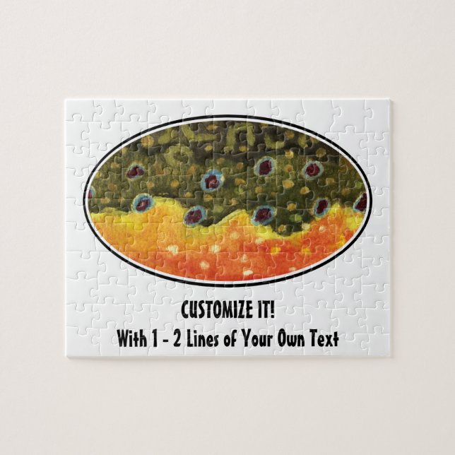 Quebra-cabeça Peixe de truta de carne (Horizontal)