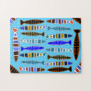 Quebra-cabeça Peixe listrado multicolorido Thunder_Cove