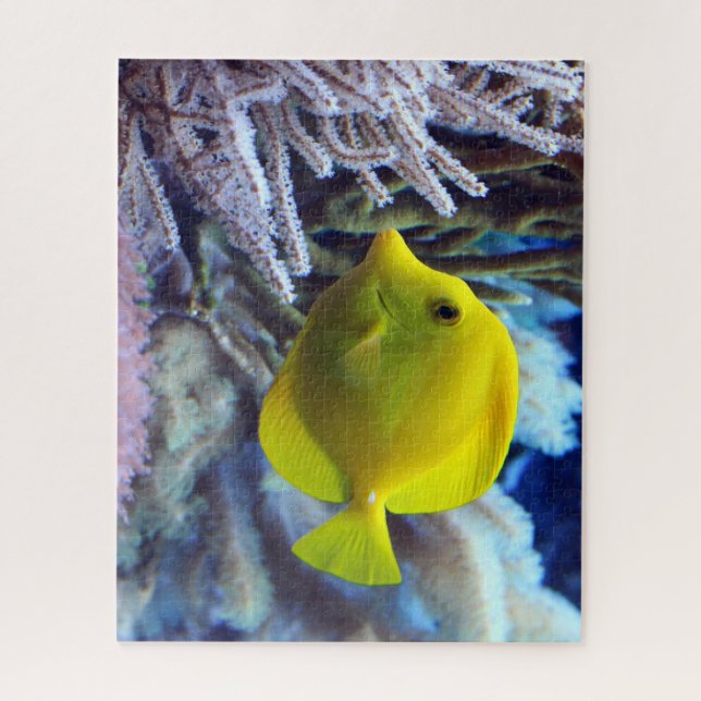 Quebra-cabeça Peixe-Tang De Saltwater Amarelo (Vertical)