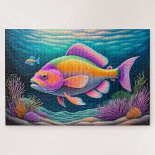 Quebra-cabeça Peixes Coloridos Desenhadores De Giz