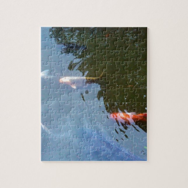 Quebra-cabeça Peixes, Koi Carps na lagoa (Vertical)