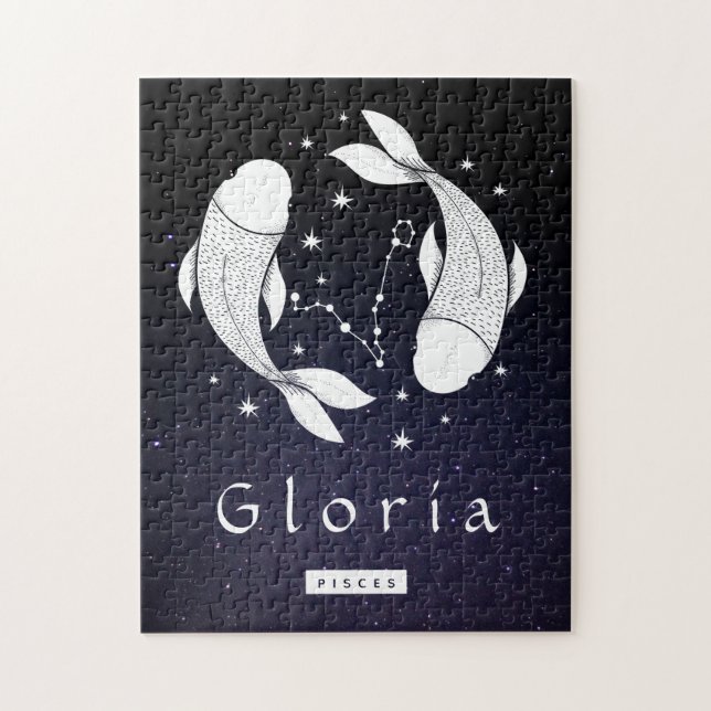 Quebra-cabeça Peixes Peixes Celestial e Cosmic Horoscope Sinal N (Vertical)