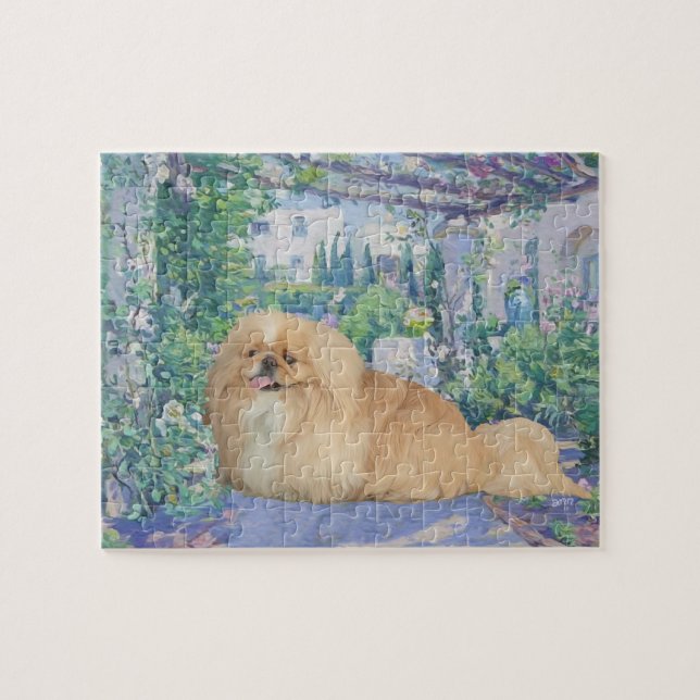 Quebra-cabeça Pekingese em Lavanda (Horizontal)