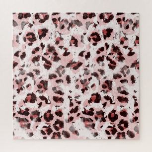 Quebra-cabeça Pele Animal Leopardo: Tie Dye Elegance.
