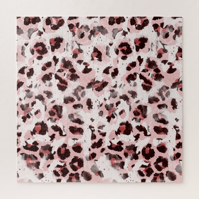 Quebra-cabeça Pele Animal Leopardo: Tie Dye Elegance. (Vertical)
