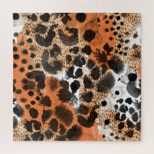 Quebra-cabeça Pele animal: padrão leopardo criativo.