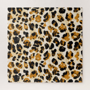 Quebra-cabeça Pele-leopardo de aquarela, gradiente de coloração