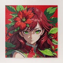 Pêlos vermelhos vibrantes e retrato da flor