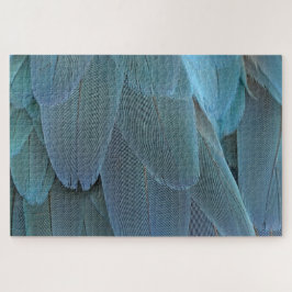 Quebra-cabeça Pena Azul Elegante