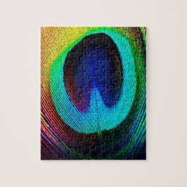 Quebra-cabeça Pena de Peacock Vibrante