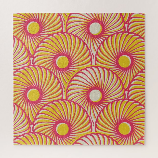 Quebra-cabeça Penas asiáticas, escamas vermelhas laranja, sem co (Vertical)