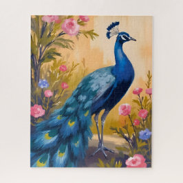 Quebra-cabeça Penas de Pavão Floral Animal Bonito