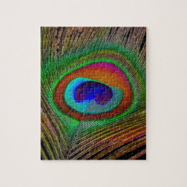 Quebra-cabeça Penas de Peacock de Cobre Vibrantes